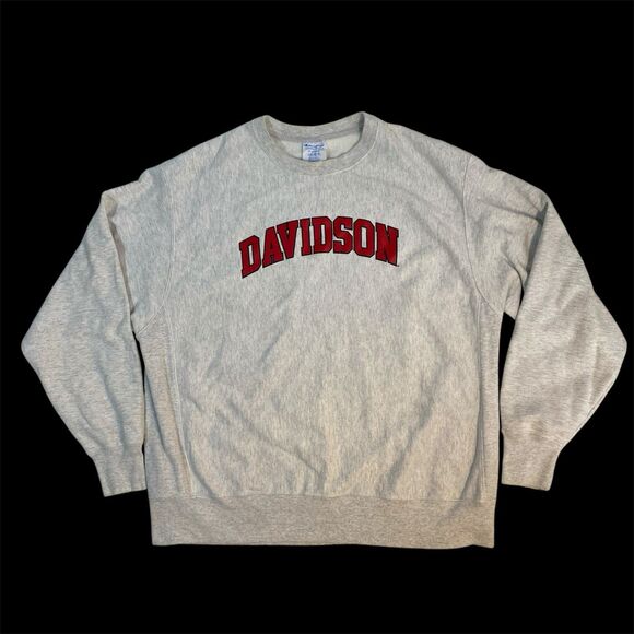 Vintage Champion Reverse Weave Davidson College Sweatshirt XL - Picture 1 of 8